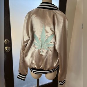 Designer Cannabis Bomber Jacket Size Small